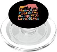 Mama Bear Protector Love Giver Mothers Day Groovy Stylish PopSockets PopGrip pour MagSafe
