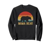 Mama Bear Rétro Vintage Coucher de Soleil Sweatshirt