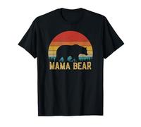 Mama Bear Rétro Vintage Sunset T-Shirt