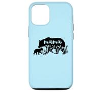 Mama Bear with 1 Cub Mother's Day Mom Pregnancy Annonce Coque pour iPhone 12/12 Pro