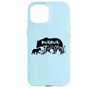 Mama Bear with 1 Cub Mother's Day Mom Pregnancy Annonce Coque pour iPhone 15