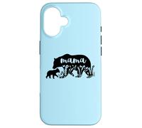 Mama Bear with 1 Cub Mother's Day Mom Pregnancy Annonce Coque pour iPhone 16
