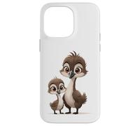 Mama Bird and Baby Caneton Cartoon Coque pour iPhone 14 Pro Max