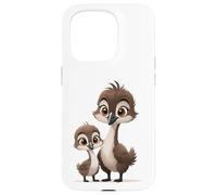 Mama Bird and Baby Caneton Cartoon Coque pour iPhone 15 Pro