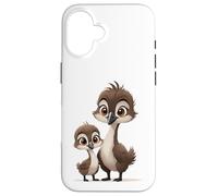 Mama Bird and Baby Caneton Cartoon Coque pour iPhone 16
