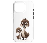 Mama Bird and Baby Caneton Cartoon Coque pour iPhone 16 Pro