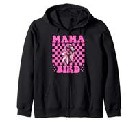 Mama Bird Flamingo Maman Fête des Mères Rose Coquette Bow Sweat à Capuche