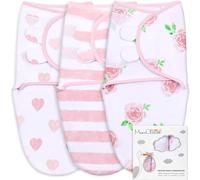 Mama Cheetah - Couverture d’emmaillotage bio pour bébé, lange ajustable facile à utiliser pour bébé garçon ou fille de 0 à 3 mois