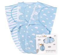 Mama Cheetah Couverture d'Emmaillotage pour Bébé, Emmaillotage Facile pour Nouveau-né, Sac d'Emmaillotage en Coton Biologique, Ensemble d'Emmaillotage pour Bébé Garçon Et Bébé Fille, Petit (0-3 Mois)