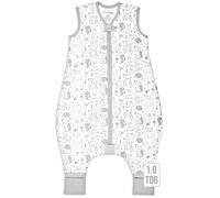 Mama Cheetah Gigoteuse pour tout-petit avec pieds 2T, 1,0 TOG en coton biologique avec jambes, couvertures portables pour les marcheurs, gigoteuse pour filles et garçons, Marcheur précoce Moyen