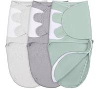Mama Cheetah Lot de 3 couvertures d'emmaillotage pour bébé avec fermeture éclair, sac d'emmaillotage pour nouveau-né de 0 à 3 mois, avec fermeture éclair facile à changer pour bébé garçon et fille