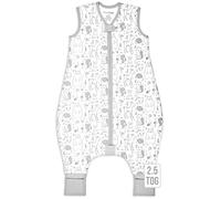 Mama Cheetah Sac de couchage avec pieds, 2.5 TOG coton biologique, couvertures à porter pour les marcheurs avec fermeture éclair à double sens, sac de couchage pour filles et garçons, 18-36 mois