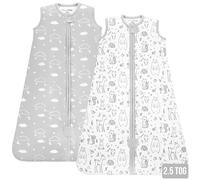 Mama Cheetah Sac de couchage pour bébé 2,5 TOG. couverture en coton biologique à porter avec fermeture éclair dans les deux sens. nourrisson. enfant. garçon et fille. 12-18 mois