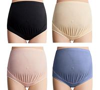 Mama Cotton Culottes de maternité Taille Haute pour Femme - Couverture complète - Lot Multiple (S-4XL), Multi4-C, XXL