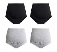 Mama Cotton Women's Over The Bump Maternity Panties High Taist Couverture complète de Grossesse Multi -Weary Multi-Pack (S-4XL)