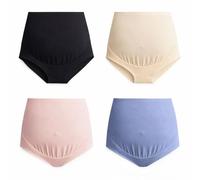 Mama Cotton Women's Over The Bump Maternity Panties High Taist Couverture complète de Grossesse Multi -Weary Multi-Pack (S-4XL)