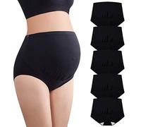 Mama Cotton Women's Over The Bump Maternity Panties High Taist Couverture complète de Grossesse Multi -Weary Multi-Pack (S-4XL)