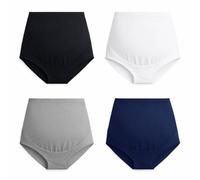 Mama Cotton Women's Over The Bump Maternity Panties High Taist Couverture complète de Grossesse Multi -Weary Multi-Pack (S-4XL)