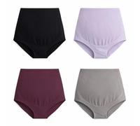 Mama Cotton Women's Over The Bump Maternity Panties High Taist Couverture complète de Grossesse Multi -Weary Multi-Pack (S-4XL)