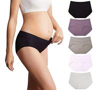 Mama Cotton Women's Under The Bump Maternity Panties Grossesse Post-Partum sous-vêtements Multi-Pack