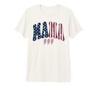 Mama Dada Mini 4 Juillet Famille américaine Assortie pour Maman T-Shirt Haut de Gamme