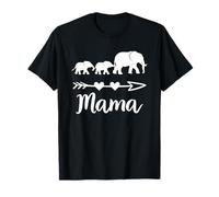 Mama Elephant 2 Babies Kids Mum of Two Cute Mother's Day T-Shirt