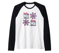 Mama Flower Power Love Radiant Blooms Manche Raglan