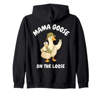 Mama Goose on The Loose Funny Mom Goose Matching Family Life Sweat à Capuche