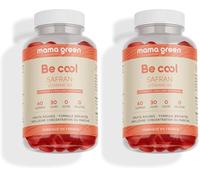 Mama Green - Gummies Be Cool - Safran B6 - Contribue à l'équilibre émotionnel - Aide au maintien d'une humeur positive - Sans sucre - 60 gummies - Fabriqué en France (Lot de 2)