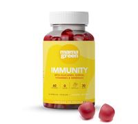 Mama Green - Gummies Immunity - Contribue au fonctionnement normal du système immunitaire - 60 gummies - Sans sucre - Sans colorants et arômes artificiels - Fabriqué en France