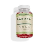 Mama Green - Gummies Love in hair - Favorise la pousse des cheveux - Force et brillance - 60 gummies - Sans sucres - Sans colorants et arômes artificiels - Fabriqué en France