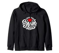 Mama Heart Love You Mom Sweat à Capuche