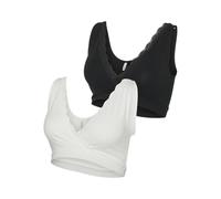 MAMA.LICIOUS Mlhelena Crossy Lace Bra 2F 2-P Noos, Blanche-Neige, L (Lot de 2) Femmes