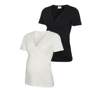 MAMA.LICIOUS Mlkerrie Tess SS JRS Top 2F 2-P Noos, Noir, XXL Femmes