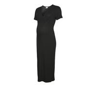 Mama.licious Mltrinity Tess SS JRS Midi Dress 2f Noos Robe, Noir, S Femmes