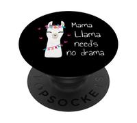 Mama Llama Need's No Drama - Maman drôle et Mignonne PopSockets PopGrip Adhésif