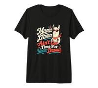 Mama Llama No Time for Drama Blague Lama Humour T-Shirt Haut de Gamme