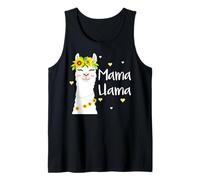 Mama Llama Tournesol Lamas Mignons Fête des mères Débardeur