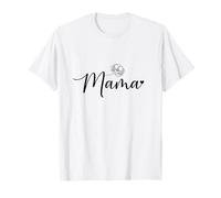 Mama Manuscrit Floral Style Féminin Famille Amour T-Shirt