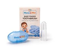 Mama & Mini Brosse à dents en silicone pour bébé pour nourrissons et nouveau-nés (0 à 36 mois) | 100 % silicone de qualité alimentaire | Poils doux pour le massage des gencives et le nettoyage des