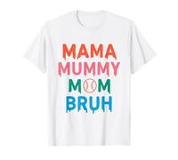 Mama Mommy Mom Bruh Baseball Mom Ice Cream Drip T-Shirt