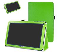 MAMA MOUTH ARCHOS 101E Neon Coque, Slim Folio PU Cuir Debout Fonction Housse Coque Étui Couverture pour 10.1" ARCHOS 101E Neon Android Tablet PC,Vert