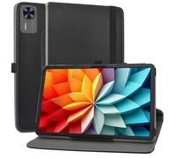 MAMA MOUTH Coque pour DOOGEE T36,en Cuir Protecteur avec Stand Étui en PU Cuir Rotative 360 degrés Housse de Protection Flip Case Cover pour Blackview Mega2 / OSCAL Pad 100 12 Pouces Tablette,Noir