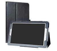 Mama Mouth Étui Portefeuille en Cuir PU à 2 Plis avec Support de Stylet pour Samsung Galaxy Tab E 9.6 / E Nook 9,6" T560 T561 T567 Verizon 4G LTE Noir