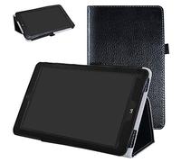Mama Mouth PU Cuir Folio 2-folding support coque avec support de stylet pour 20,3 cm LG G Pad X II 8.0 Plus T-Mobile V530 Android 7.0 Tablette noir