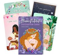 Mama Natural Cartes d'affirmation post-partum pour femme - 50 cartes Mama Natural réconfortantes et éclatantes pour soutenir les nouvelles mamans après la naissance | Cartes d'affirmation pour