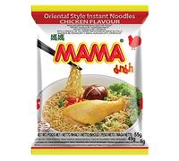 Mama Nouilles Instantanées au Poulet, Soupe de Nouille saveur Poulet 60g (Carton de 90 sachets)