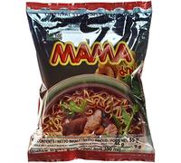 Mama Nouilles Instantanées Moo Nam Tok 55 g - Lot de 30 | Saveur thaïlandaise épicée au porc et menthe - Prêt en 3-4 minutes - Arôme authentique moo nam tok