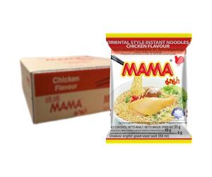 MAMA Nouilles Instantanées Poulet 55 g - Pack de 30 | Nouilles saveur poulet premium - ajouter eau chaude, mélange épices inclus, qualité supérieure