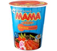 MAMA Nouilles Instantanées Saveur Fruits de Mer Cup - Pack de 16 x 70 g